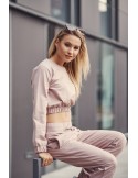 Smooth women\'s tracksuit in cappuccino color FI529 - Online store - Boutique